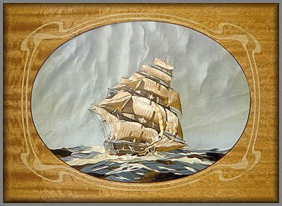 Four mast sailing ship