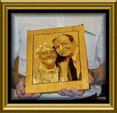 Photo: Eddie's portrait of his Mum and Dad