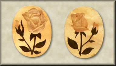 Marquetry Brooches