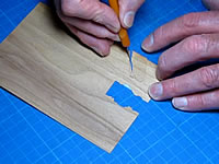 Cutting the veneer