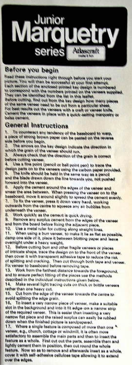 Instruction sheet